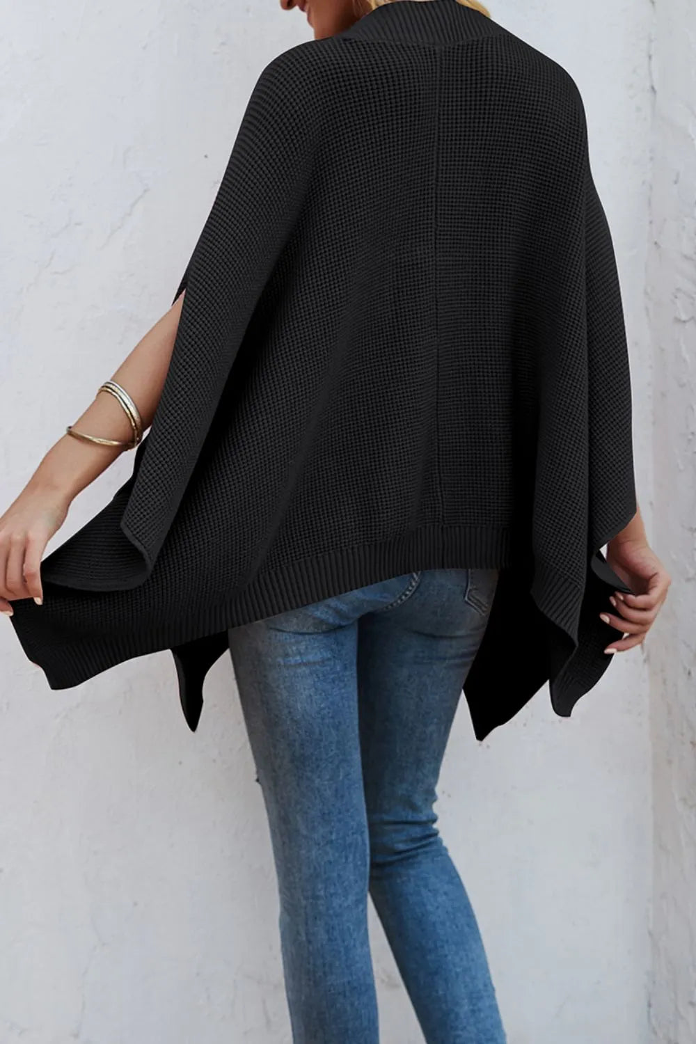 Knit style poncho sweater for women | Alienor -3