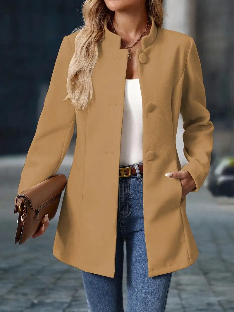 Elegant refined coat for women | Structured cut -19