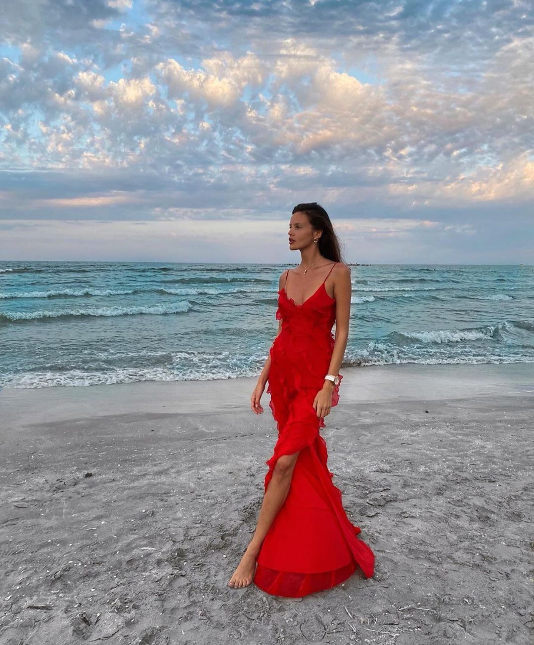 Elegant chiffon dress for women | Valentina -15
