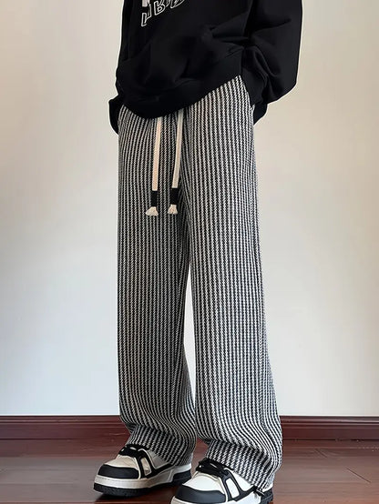 Baggy ribbed drawstring sweatpants for men | Calder -9