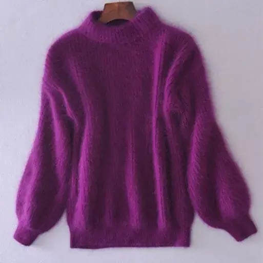 Fit knit wool sweater for women | Loose -5