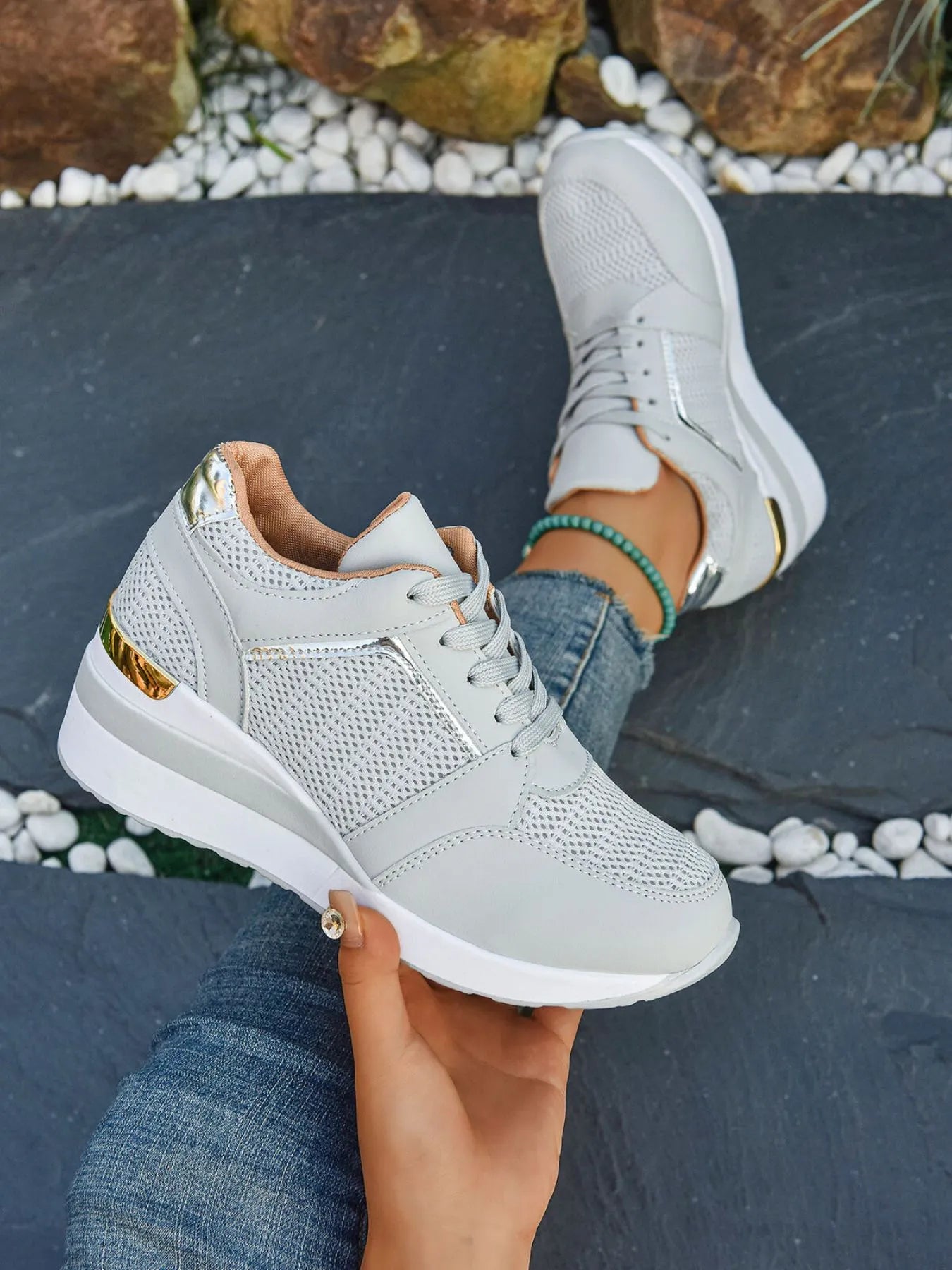 Walking shoes sport mesh breathable sneakers for women | Elune -5