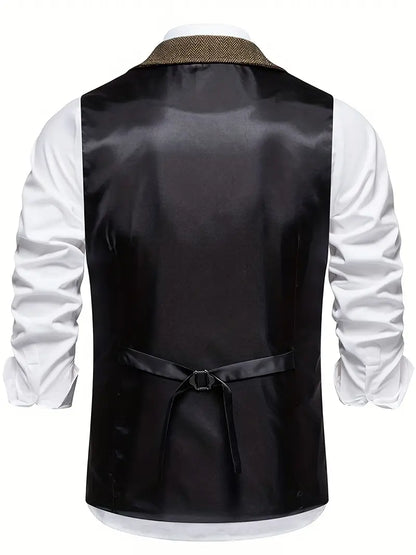 Elegant fitted cut vest for men | Valerio -8