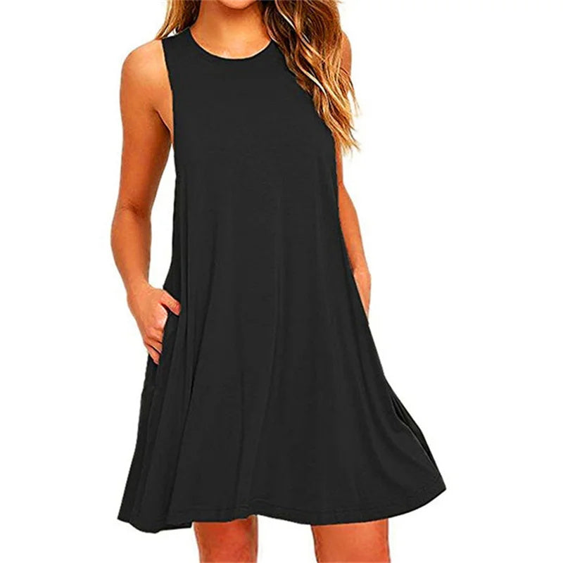 Mi-long classic dress for women | Seren -1