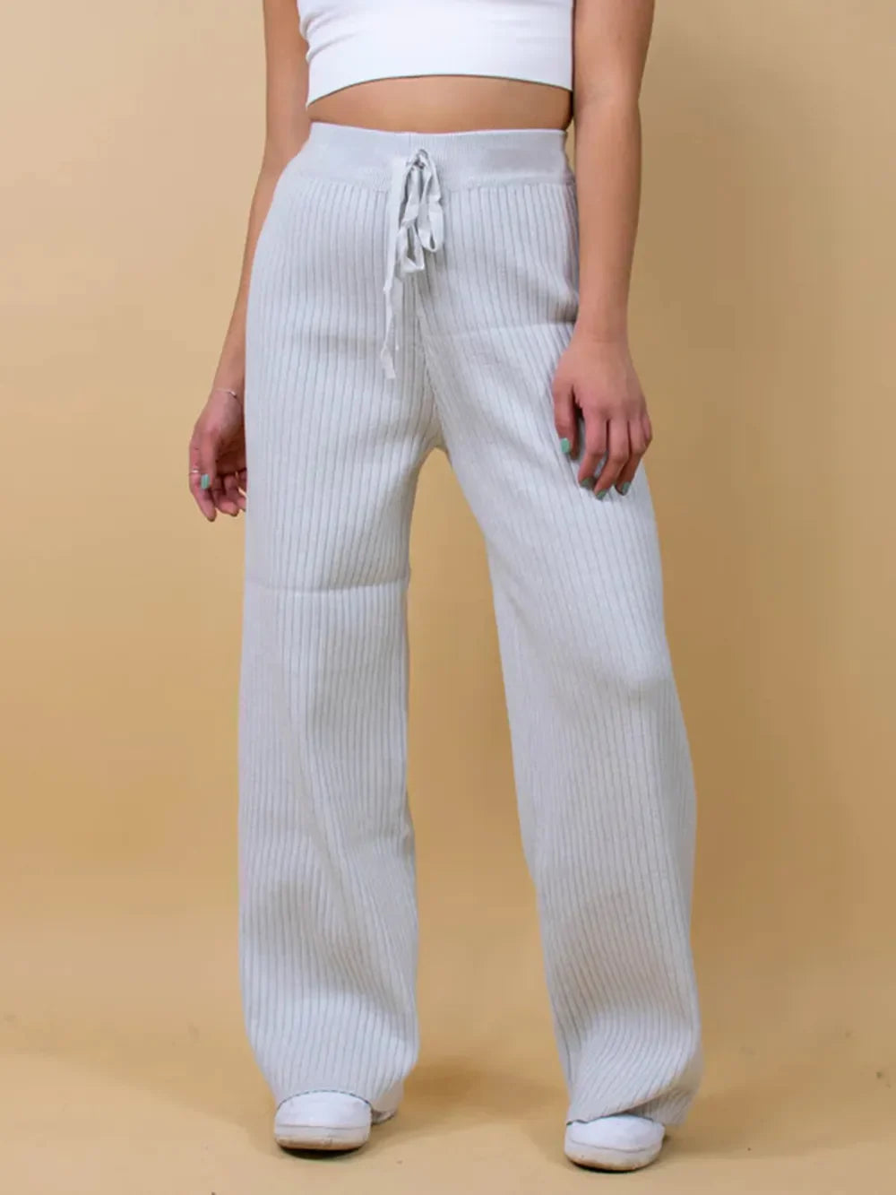 Leg casual high-waisted trousers for women | Wide -13