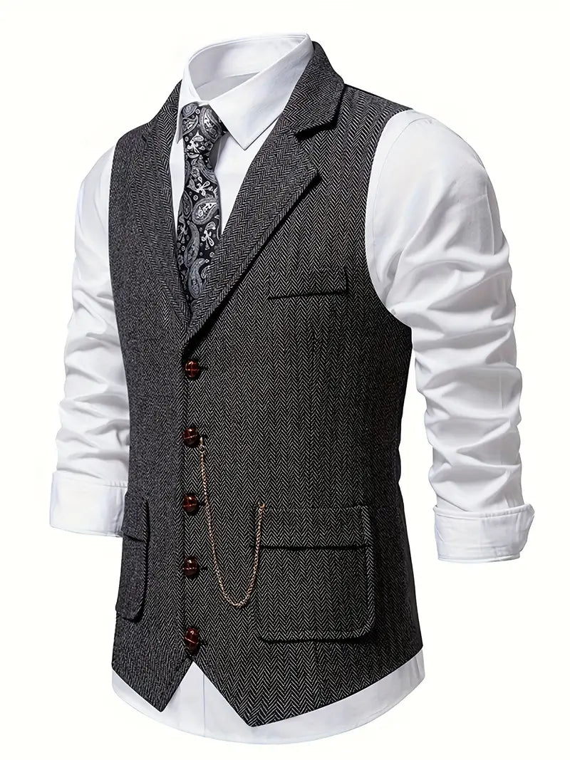 Elegant fitted cut vest for men | Valerio -2