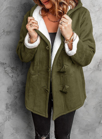 Elegant hooded coat for women -5