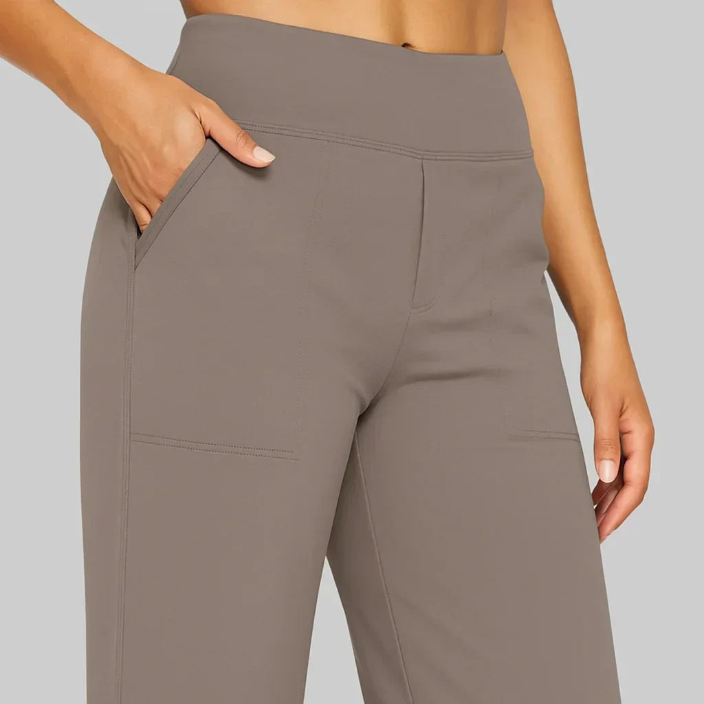 Stretch elegant trousers for women | High waist Comfort -3