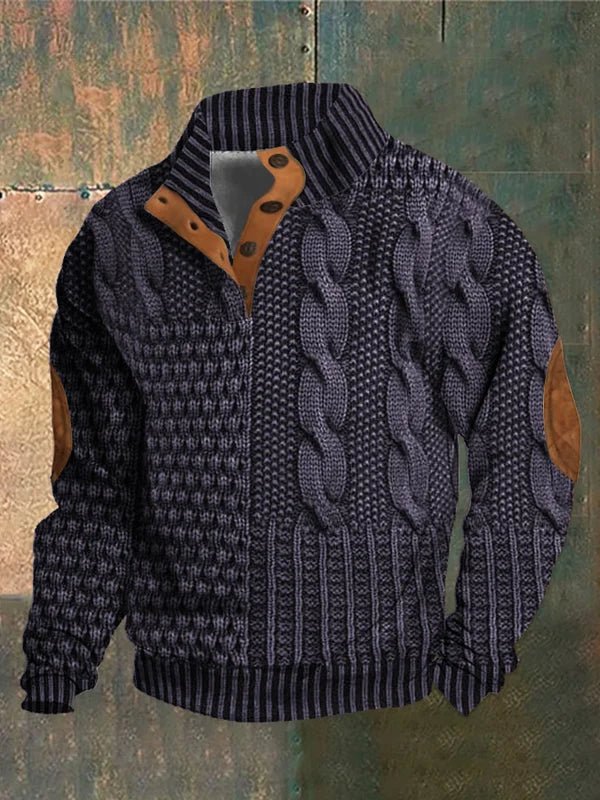 Print retro sweater for men | Adrien -3