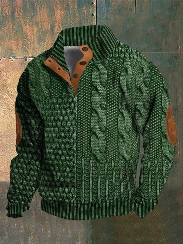 Print retro sweater for men | Adrien -5