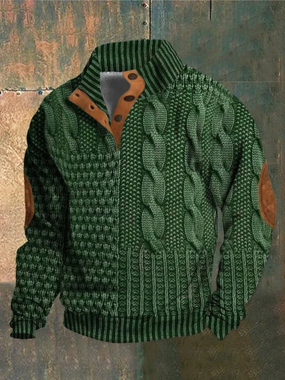 Print retro sweater for men | Adrien -5