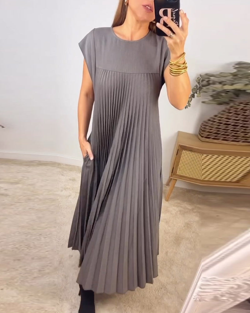 Pleated modern dress for women | Claudia -4