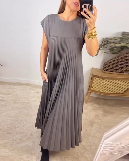 Pleated modern dress for women | Claudia -4