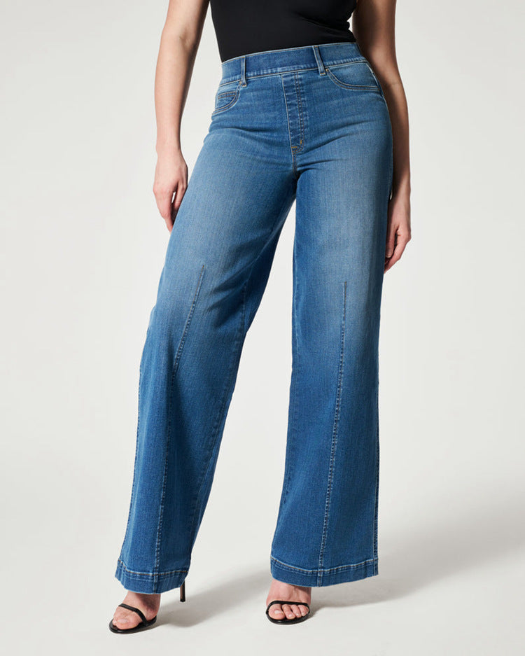 Palazzo denim modern trousers for women | Belle -1