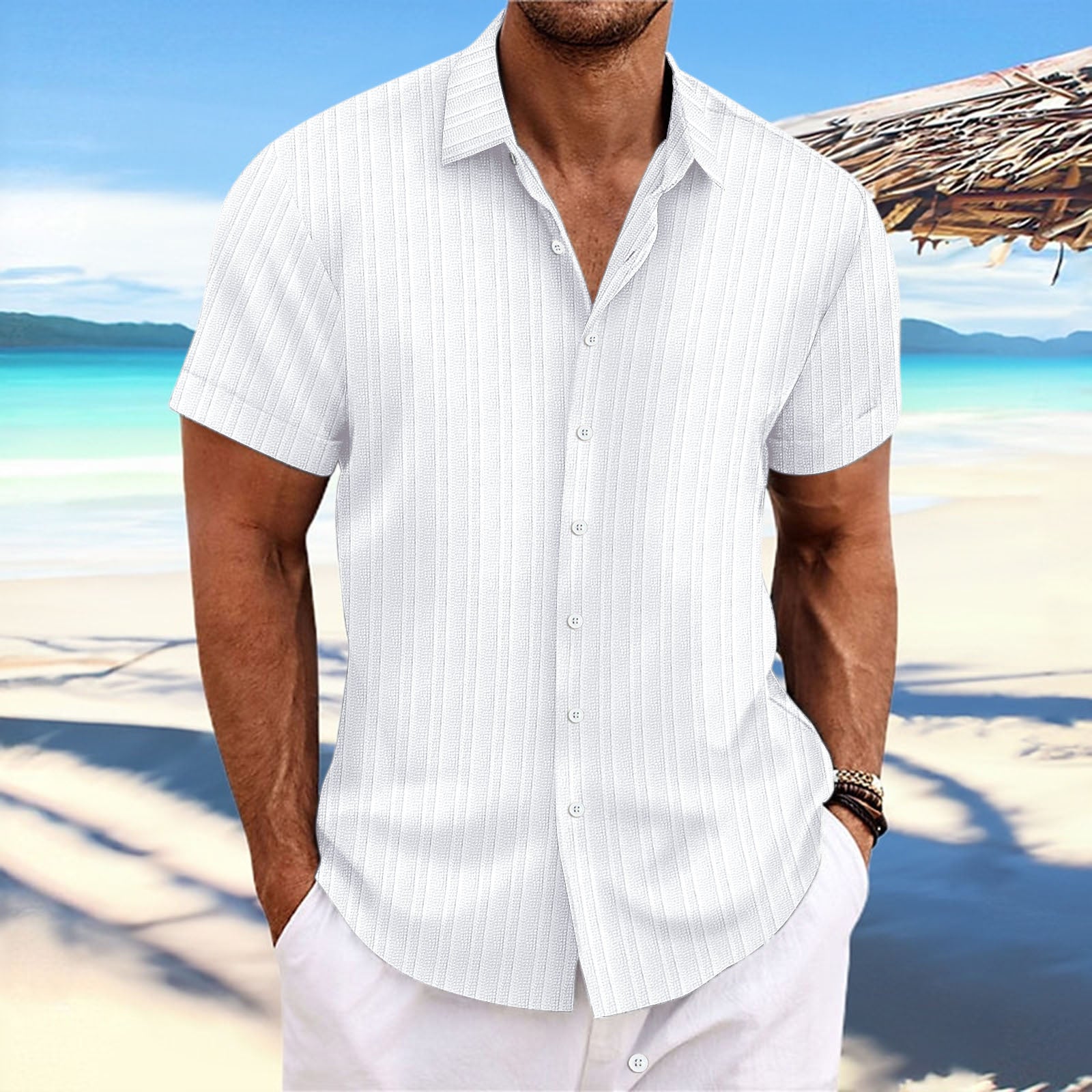 Smart short-sleeve shirt for men | Dante -8