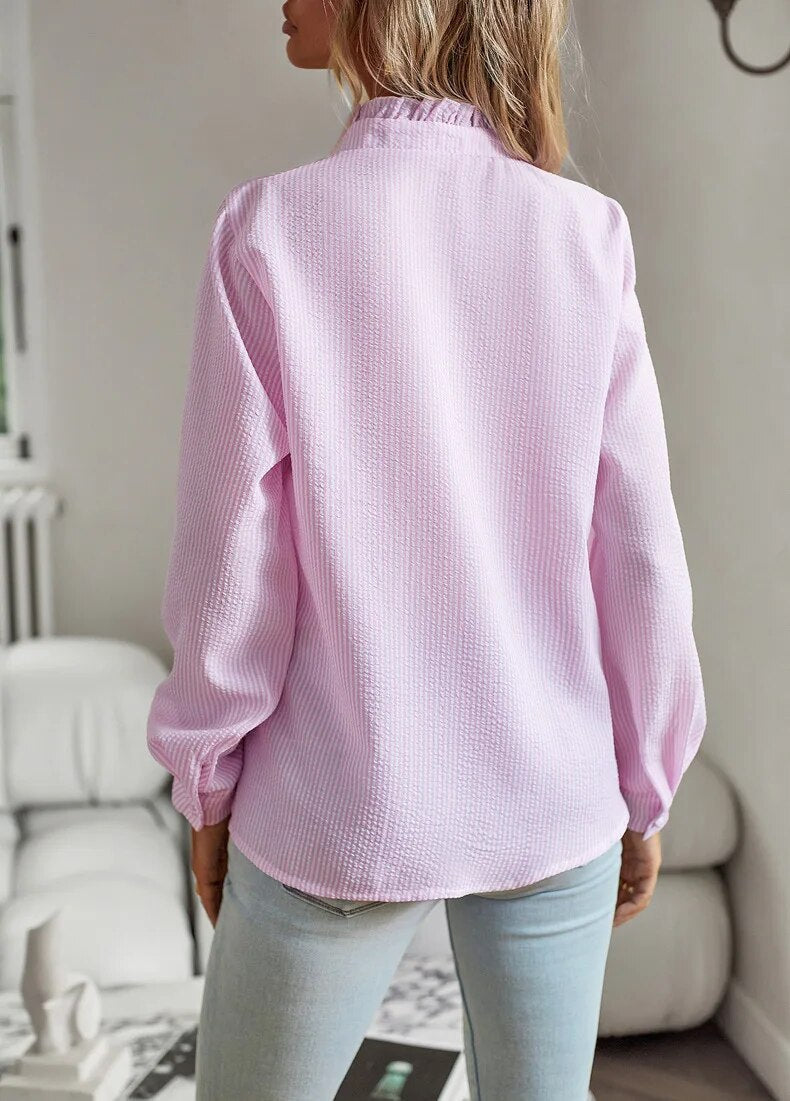 Feminine pleats delicates blouse for women | Aude -6