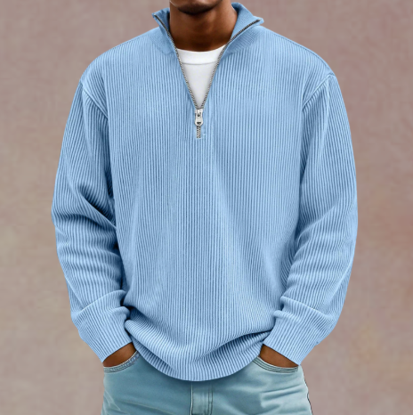 Demi-zip elegant sweater for men | Eldon -1