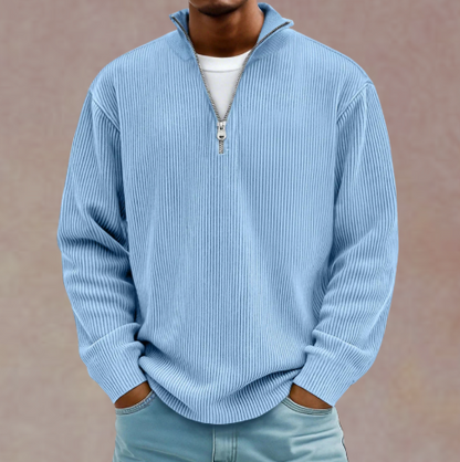 Demi-zip elegant sweater for men | Eldon -1