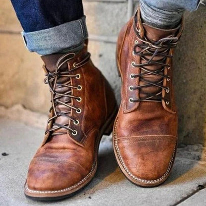 Retro ankle utility adjustable straps boots for men | Nolan -1