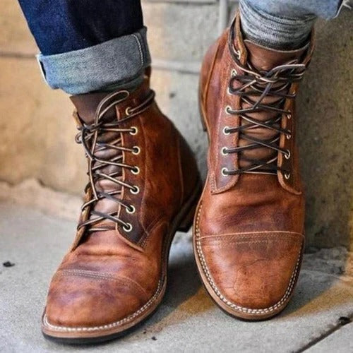 Retro ankle utility adjustable straps boots for men | Nolan -1