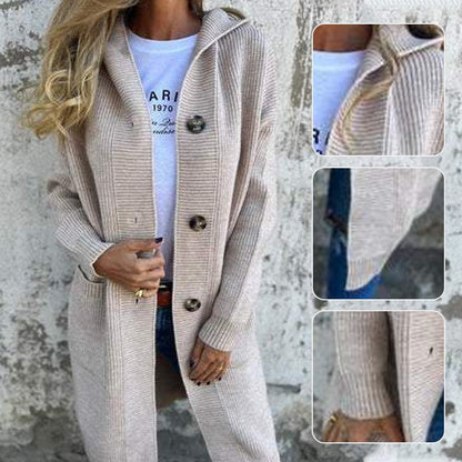 Long button-up cardigan for women | Camille -6