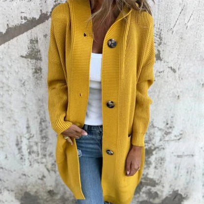 Long button-up cardigan for women | Camille -5