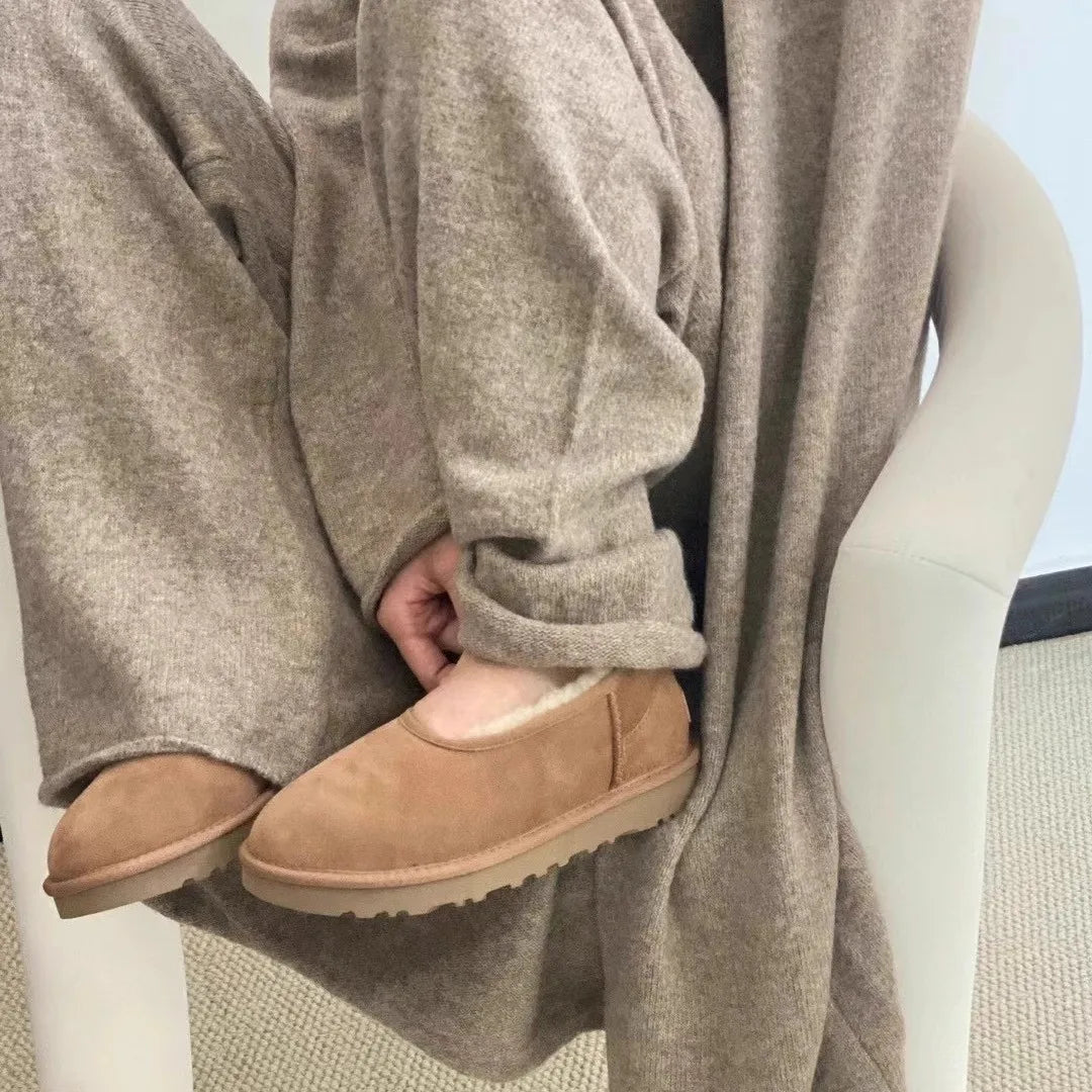 Elegant cozy winter loafers for women | Norelle -4