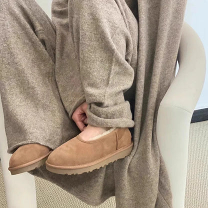 Elegant cozy winter loafers for women | Norelle -4