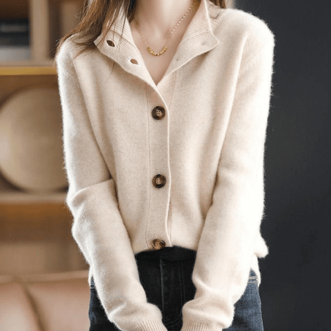Elegant button-up cardigan for women | Elise -9