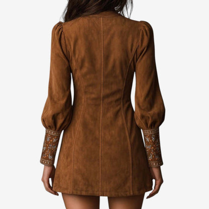 Embroidered elegant dress for women | Lirielle -3