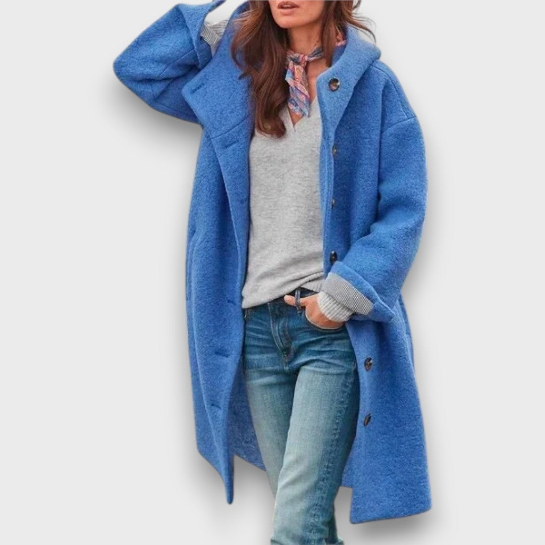 Length button coat for women | Relaxed Mid -3