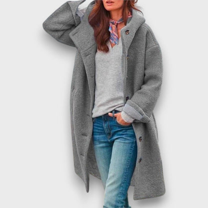 Length button coat for women | Relaxed Mid -4