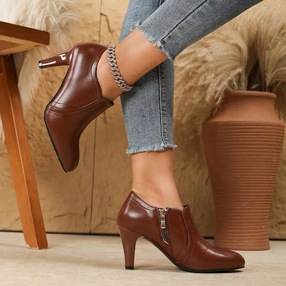 Heeled ankle comfortable boots for women | Maelis -8