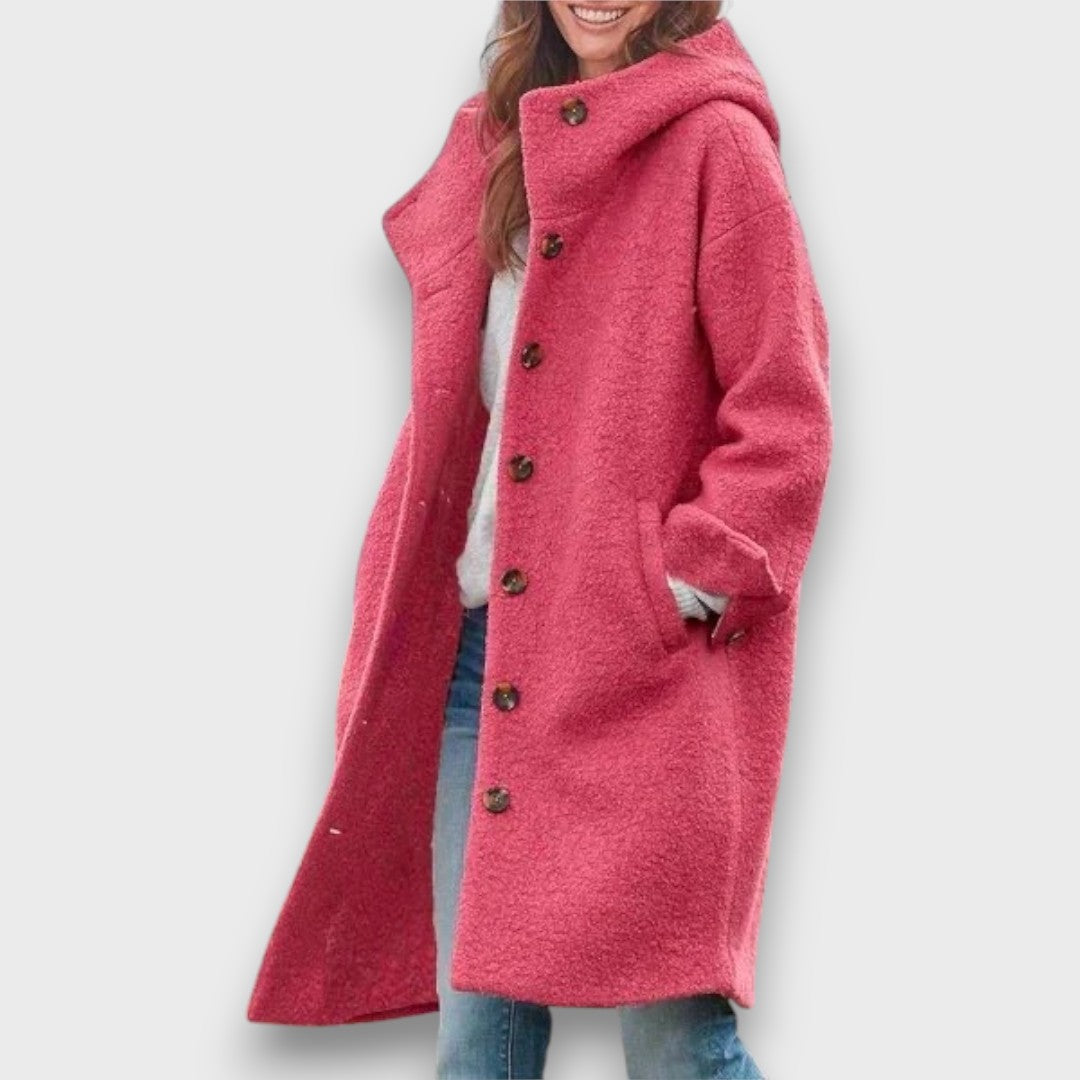 Length button coat for women | Relaxed Mid -5