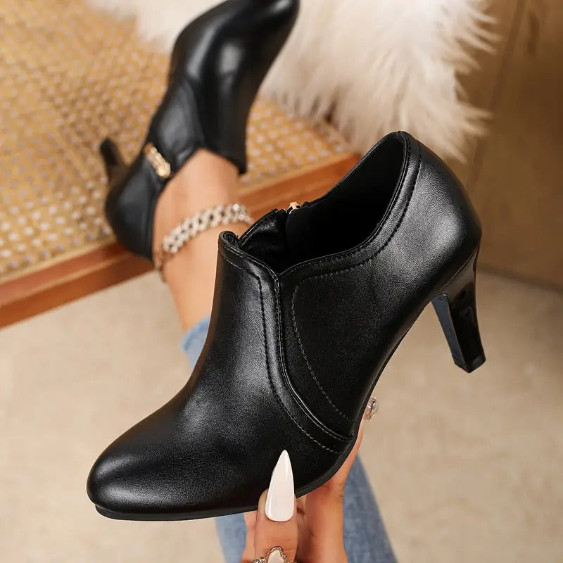Heeled ankle comfortable boots for women | Maelis -3