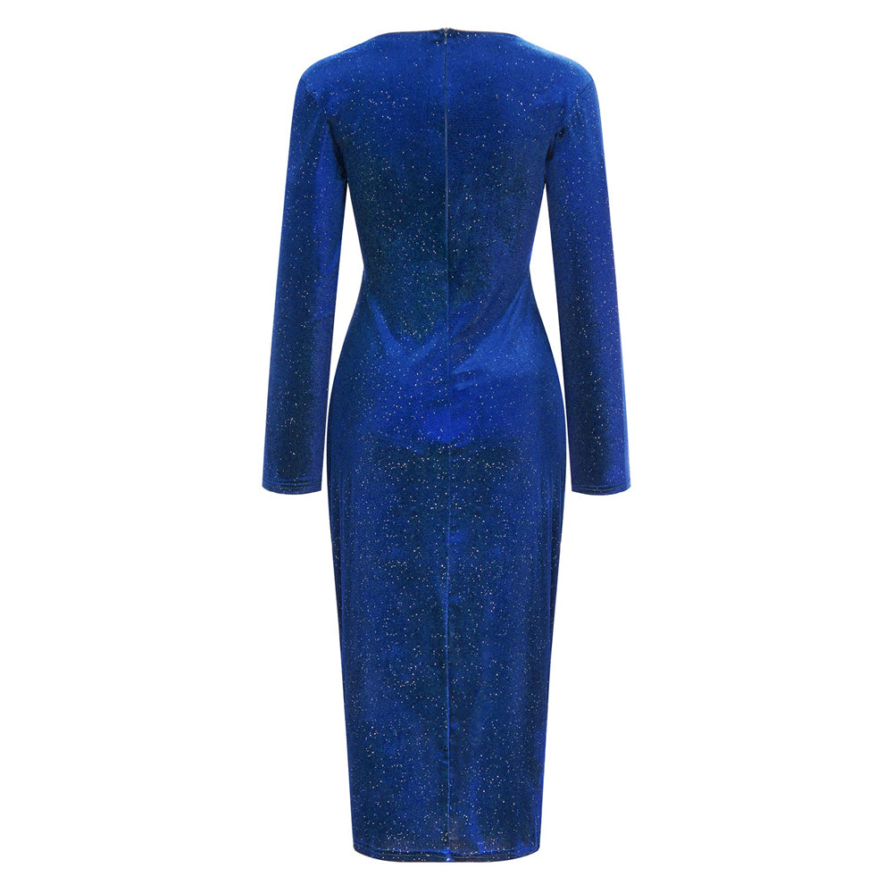 Wrap sequins dress for women | Selena -6