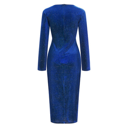 Wrap sequins dress for women | Selena -6