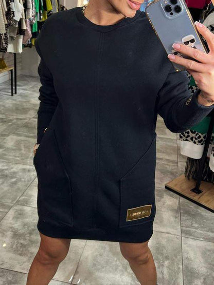 Sweatshirt long-sleeve dress for women | Danica -1