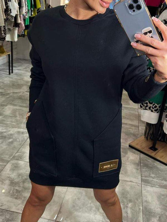 Sweatshirt long-sleeve dress for women | Danica -1