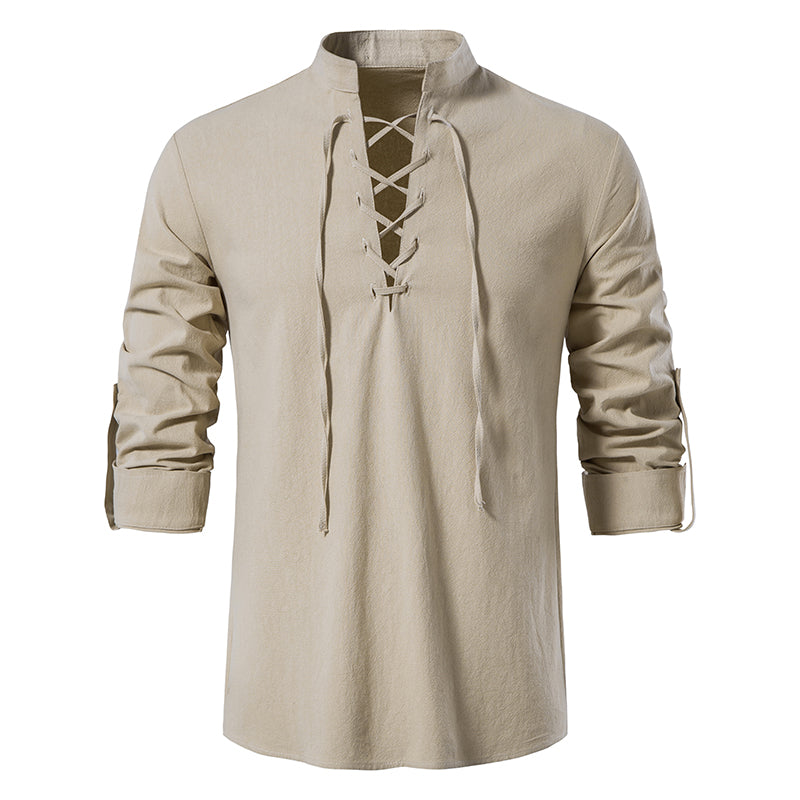 Cotton vintage shirt for men | Drew -4
