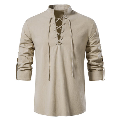 Cotton vintage shirt for men | Drew -4