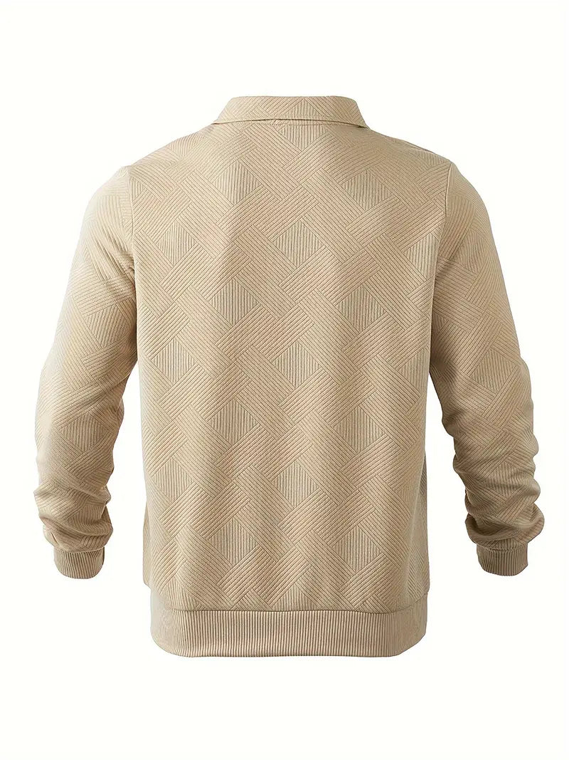 Refined zip-up quart tour sweater for men | Elliot -6