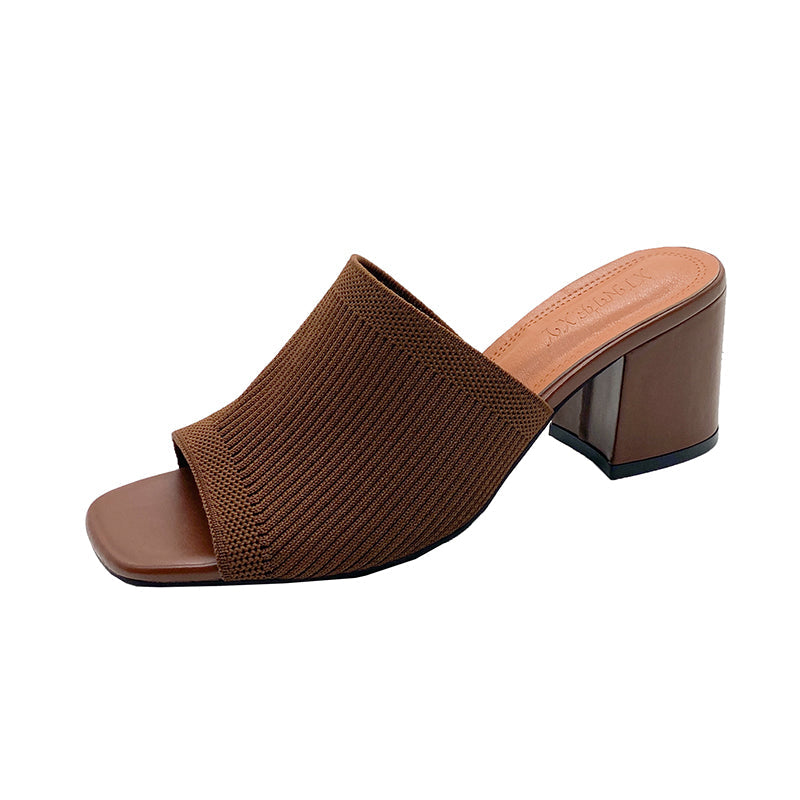 Heeled square sandals for women | Emeline -4
