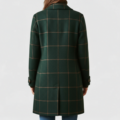 Checked classic coat for women | Camille -3