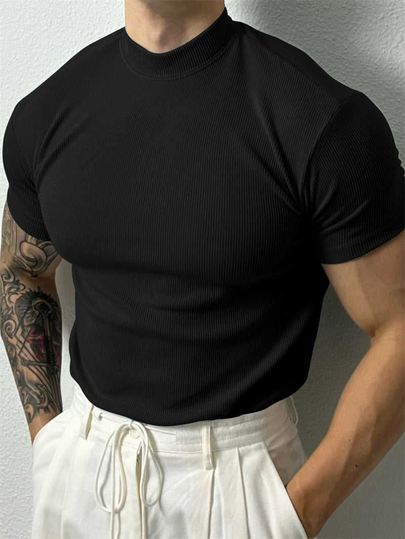 Casual turtleneck t-shirt for men | Garrick -3