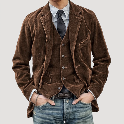 Jacket vest set for men -1