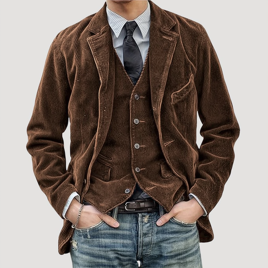 Jacket vest set for men -1