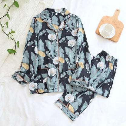 Luxurious pyjamas long-sleeve set for women | Priscilla -4