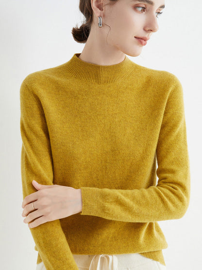Turtleneck elegant cashmere sweater for women | Olenna -4
