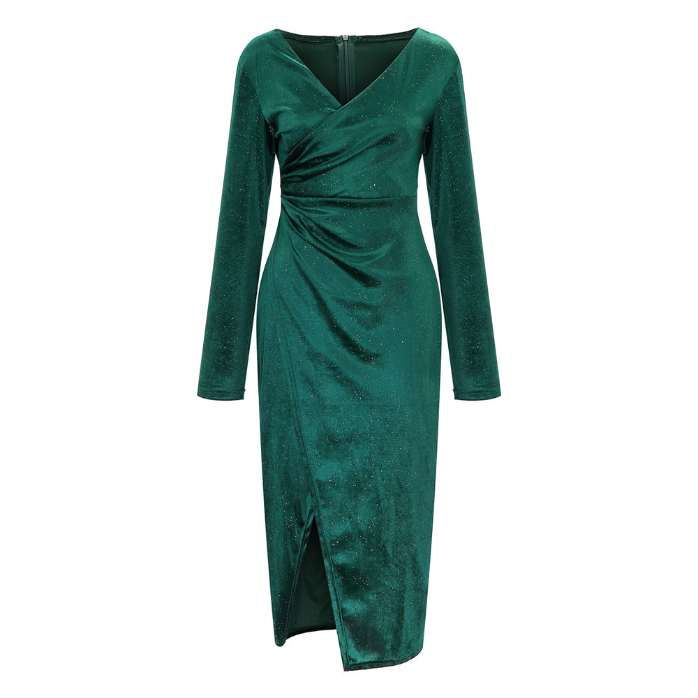 Wrap sequins dress for women | Selena -1